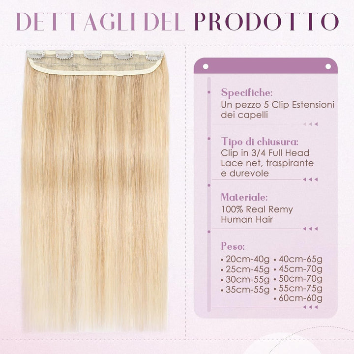 Haarverlängerung zum Anstecken, einseitig, dünn, Echthaar, 50 cm (50 g)) 50 cm (50 g) 18/613 aschebl