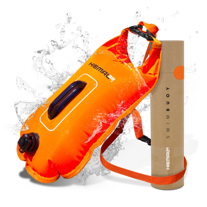 Schwimmboje für offene Gewässer, 15 l, vollständig wasserdicht, Schwimmblase – super sicher mit höhe
