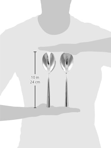 WMF Boston Salatbesteck Edelstahl 23,7 cm, Salatgabel, Servierlöffel, Cromargan Edelstahl poliert, g