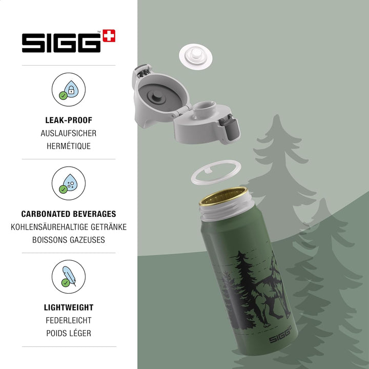 SIGG - Alu Trinkflasche Kinder - WMB ONE - Made in Switzerland - Für Kohlensäurehaltige Getränke Gee