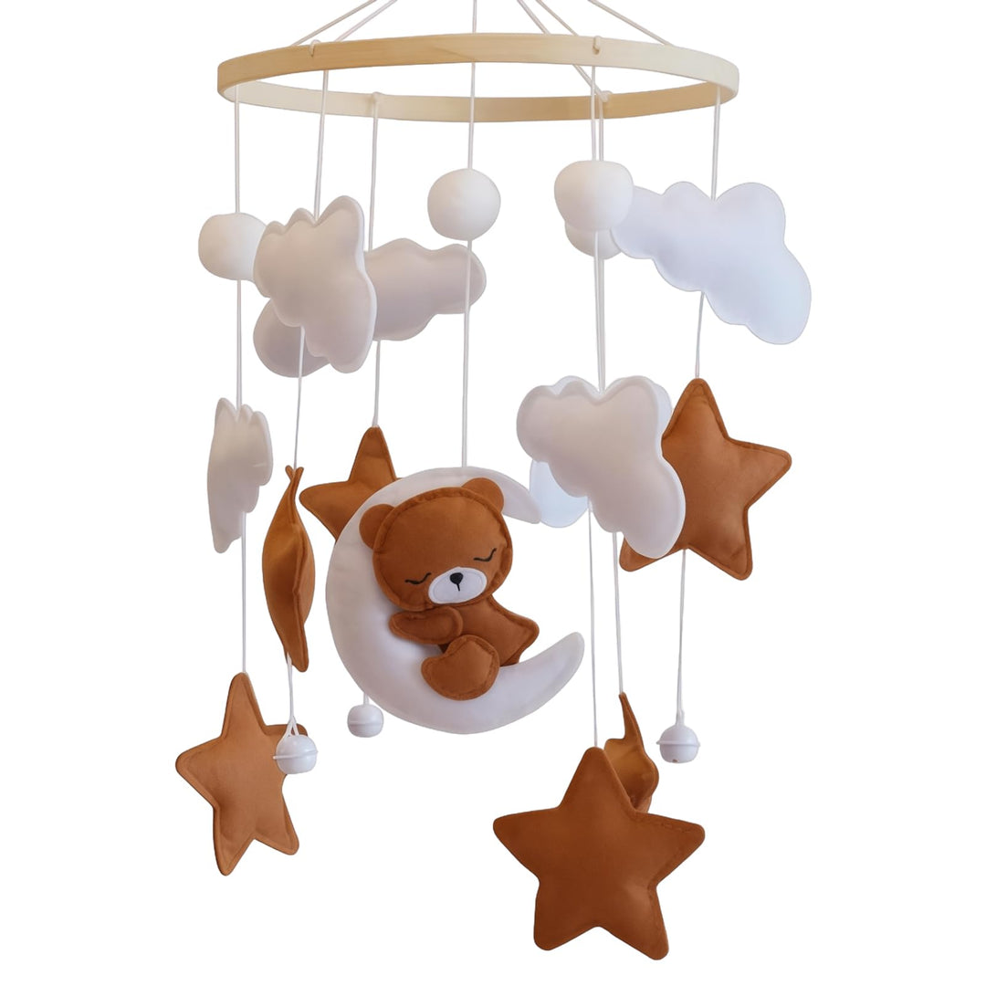 Baby Mobile Für Babybett Bär Wolke, Mobile Babybett Für Mädchen Und Jungen, Baby Mobiles Spielzeug,