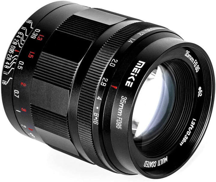 Meike 35mm f0.95 grosse Blende, manueller Fokus, kompatibel mit Panasonic Lumix M43 MFT Mount Digita