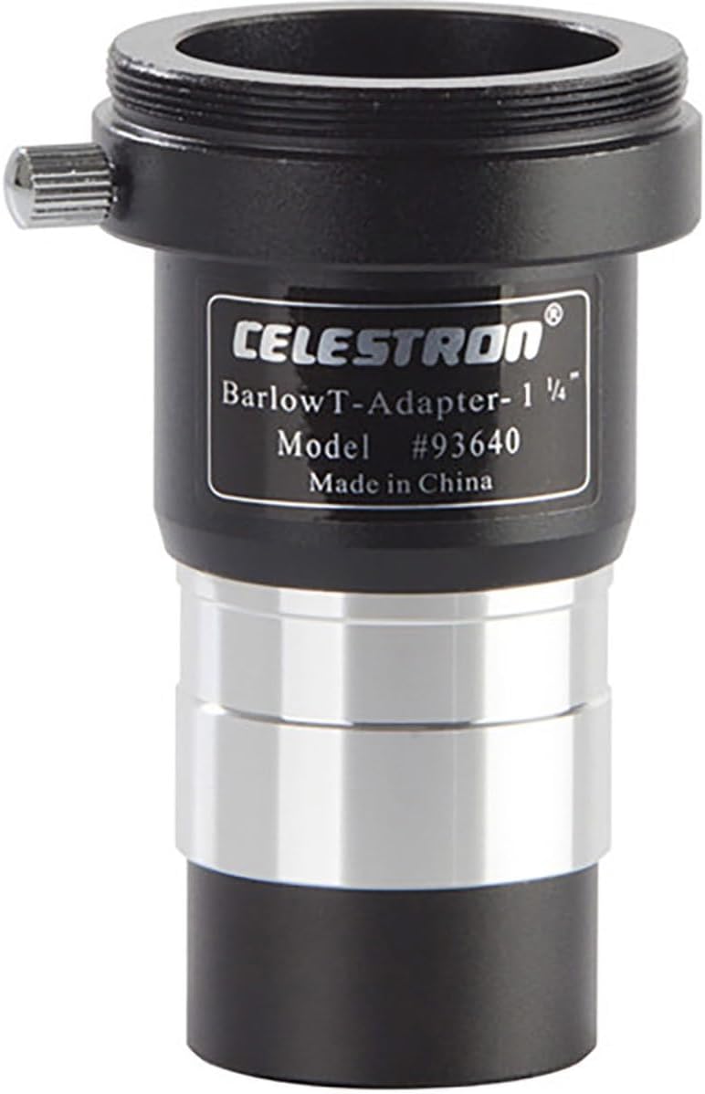 Celestron 93640 1,25'' Universal Barlow- und T-Adapter, Schwarz Single, Single