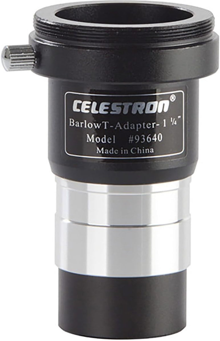 Celestron 93640 1,25'' Universal Barlow- und T-Adapter, Schwarz Single, Single