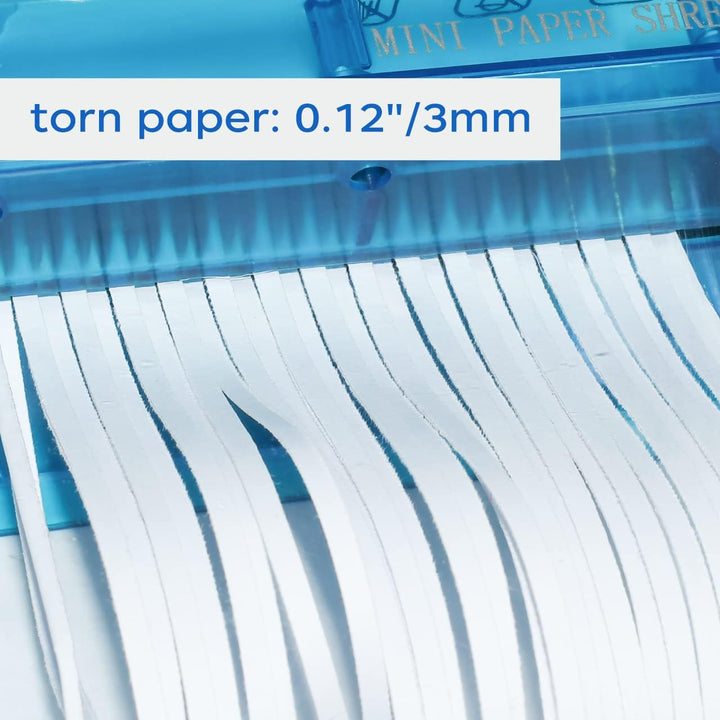 JIKIOU Mini Hand Shredder Portable Paper Shredder Manual Shredder Documents Paper Cutting Tool Home