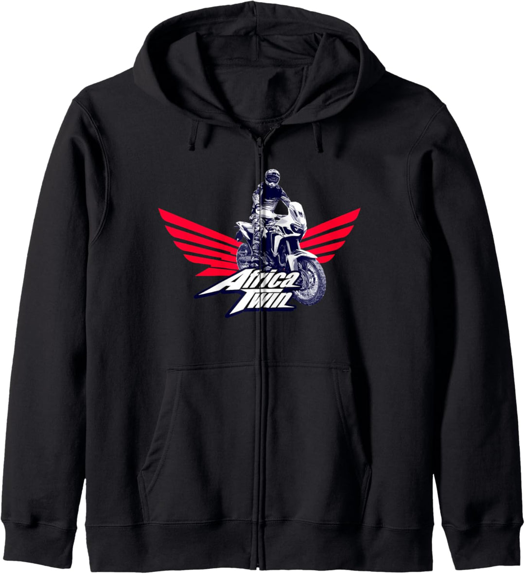 Africa Touring Twin Motorrad Streifen-Logo Kapuzenjacke
