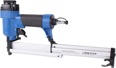 WELDINGER 2-in-1 Druckluft Klammergerät (Tackernadeln bis 25 mm Nägel bis 32 mm) Tacker (150 l/min),