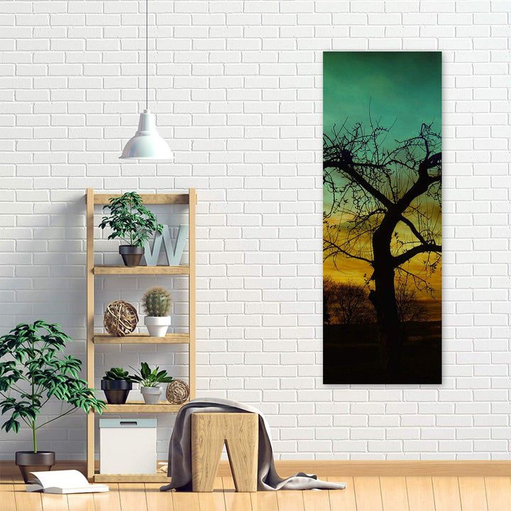 Feeby Leinwand Bilder - Natur - Wald - 30x90 cm- Deko Wohnzimmer - Wandbilder Schlafzimmer - Deko Ae