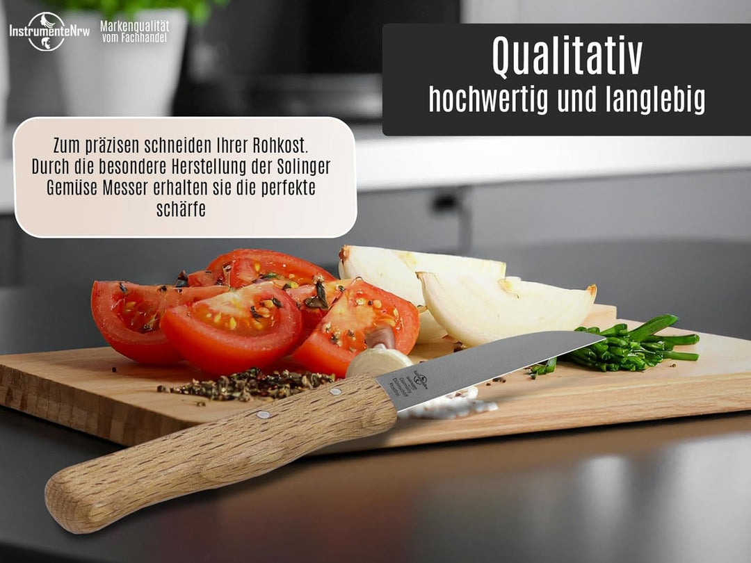 Schälmesser Gemüsemesser 2er Set aus Solingen Universal Messer Made in Germany Allzweckmesser mit Ho
