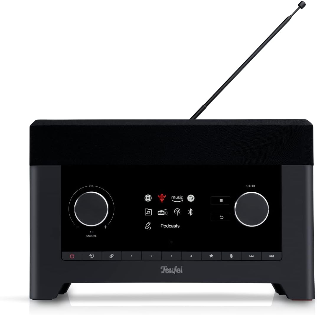 Teufel Radio 3SIXTY - Premium Digitalradio Bluetooth Lautsprecher, 360 Grad Sound, DAB+, Internetrad