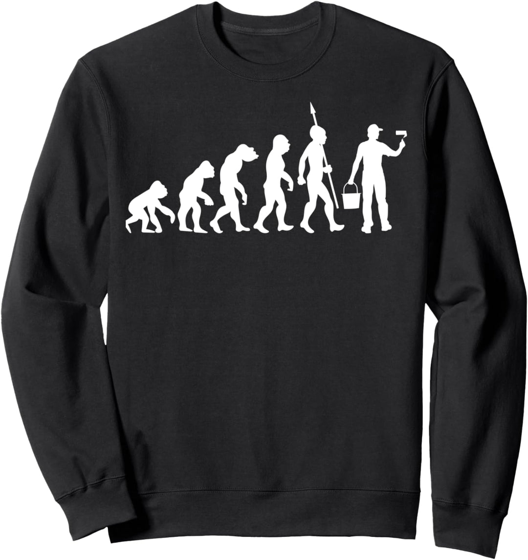 Maler Anstreicher Lackierer Beruf Job Evolution Fun Lustig Sweatshirt