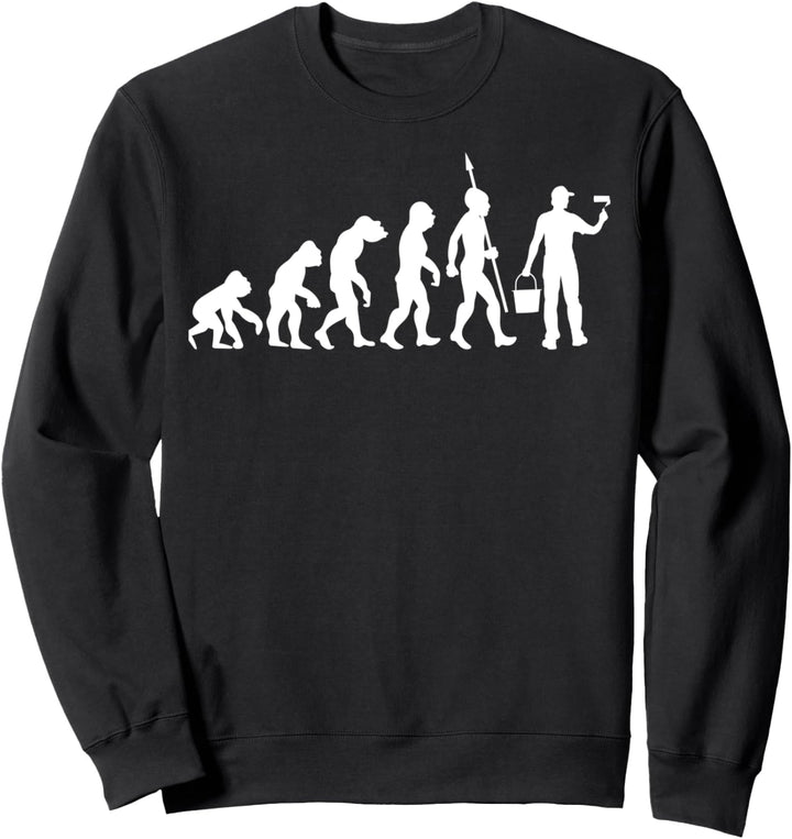 Maler Anstreicher Lackierer Beruf Job Evolution Fun Lustig Sweatshirt