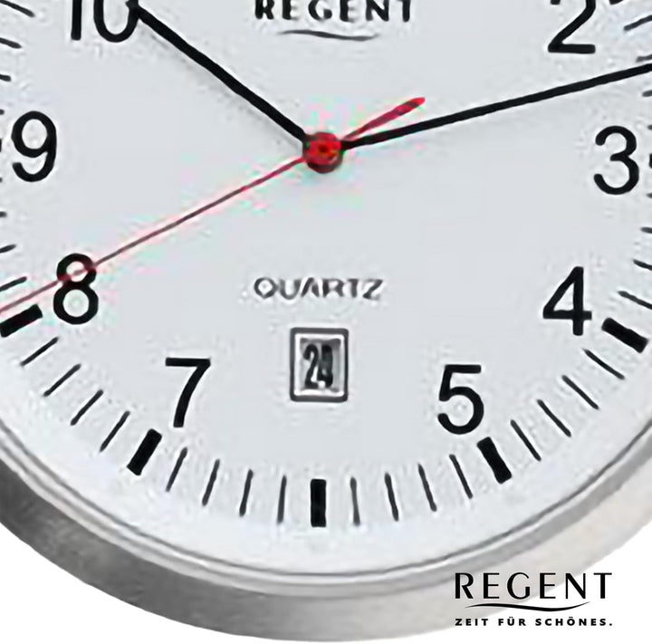 Regent Analog Quarz Taschenuhr 11280087 Silber-weiss, Silber-weiss