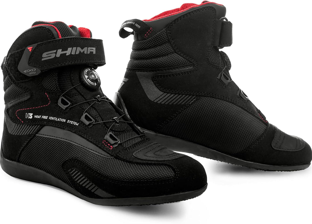 SHIMA EXO Vented, Motorradschuhe für Männer - Verstärkte Strassenreitschuhe mit ATOP-Verschlusssyste