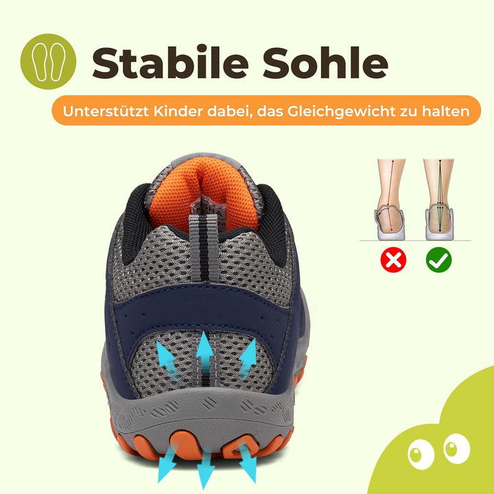 Mishansha Unisex-Kinder Turnschuhe Jungen Mädchen Trekkingschuhe rutschfest Wanderschuhe Outdoor Spo