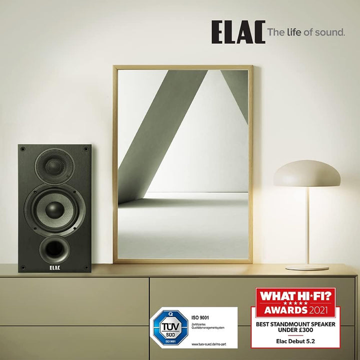 ELAC DEBUT Regallautsprecher B5.2, Ideal für die Musikwiedergabe über ihre Stereo-Anlage, Als Teil e