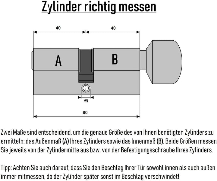 2x Knaufzylinder gleichschliessend KD 70 mm 35/35 (mit Not- und Gefahrenfunktion) inkl. 10x Schlüsse