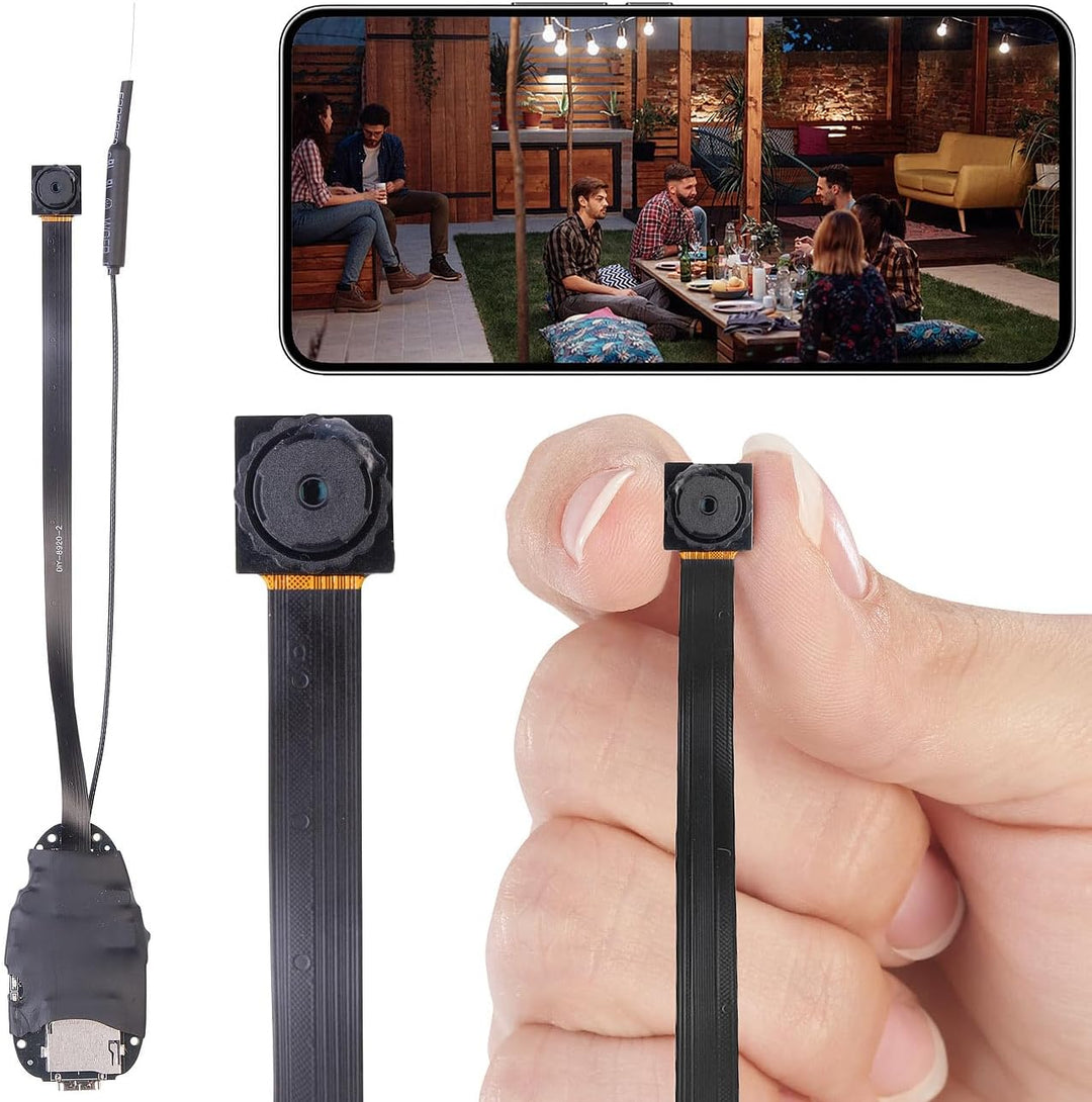 Somikon Kameramodul: 2er-Set 2K-Micro-Einbaukameras mit Bewegungserkennung, Mikrofon, WLAN (Mikro-Ka