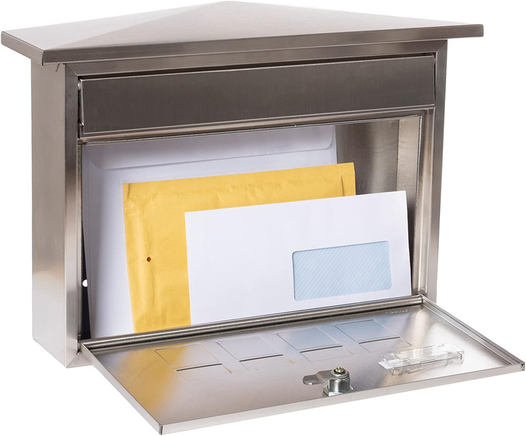 ARREGUI M105832 Deco E5707 Individueller Briefkasten aus rostfreiem Stahl, Grösse M (DIN A4 und Zeit