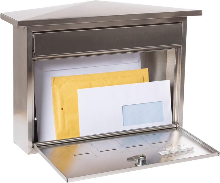 ARREGUI M105832 Deco E5707 Individueller Briefkasten aus rostfreiem Stahl, Grösse M (DIN A4 und Zeit