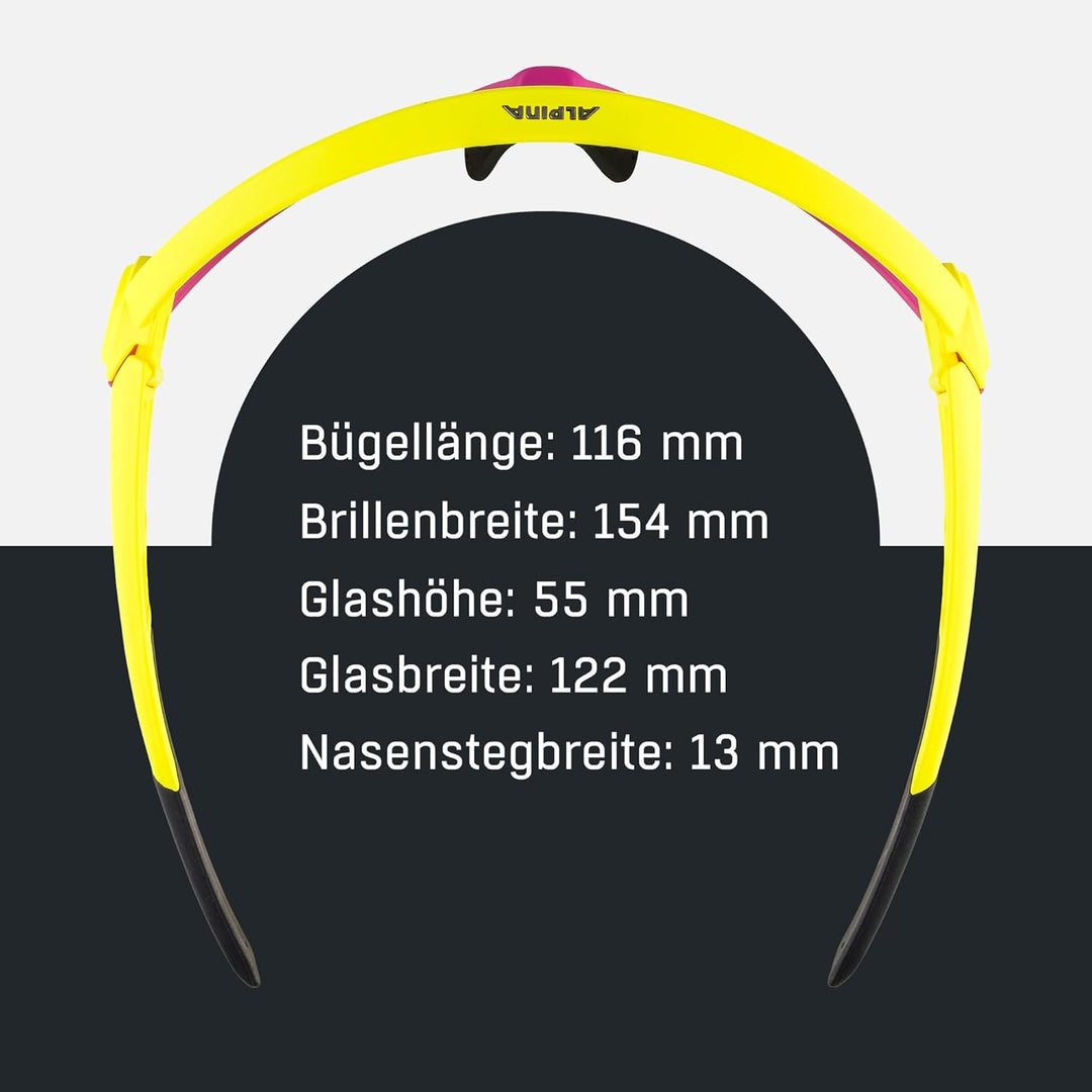 ALPINA 5W1NG - Verspiegelte und Bruchsichere Sport- & Fahrradbrille Mit 100% UV-Schutz Für Erwachsen