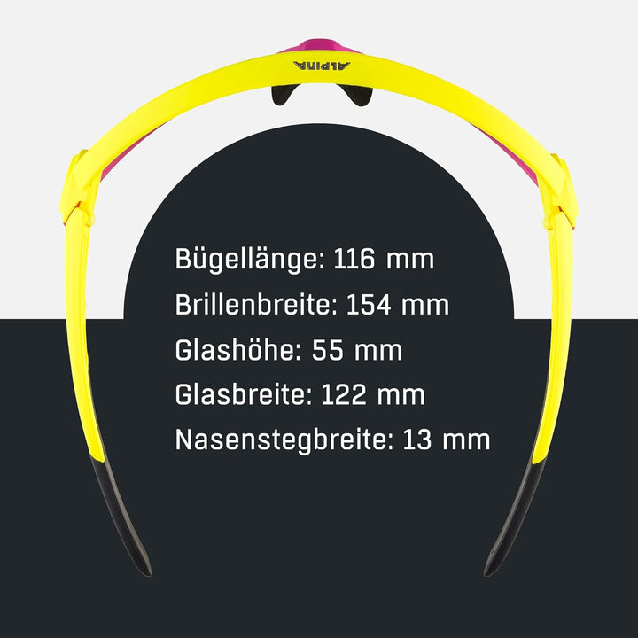 ALPINA 5W1NG - Verspiegelte und Bruchsichere Sport- & Fahrradbrille Mit 100% UV-Schutz Für Erwachsen