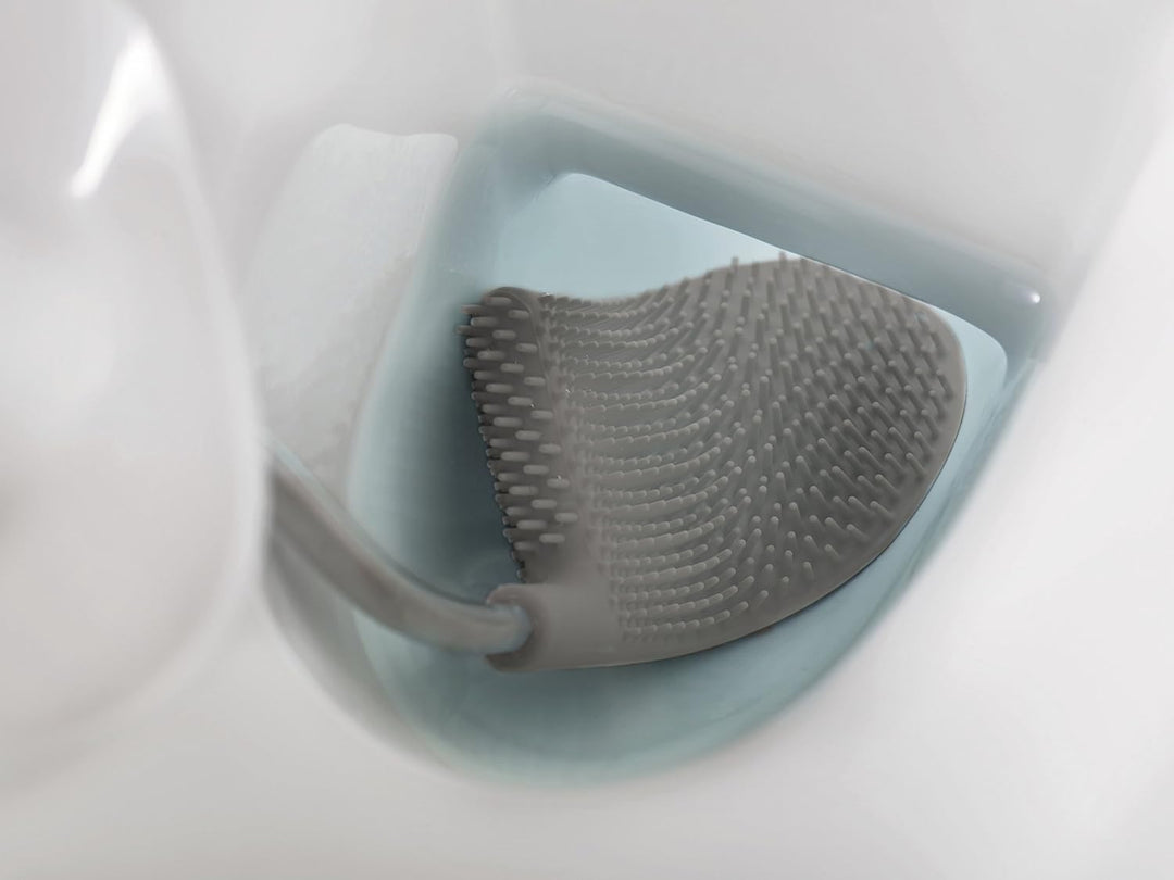 Joseph Joseph Flex - Hygienische Silikon-Toilettenbürste mit Halter, Anti-Tropf, Anti-Verstopfung Ko