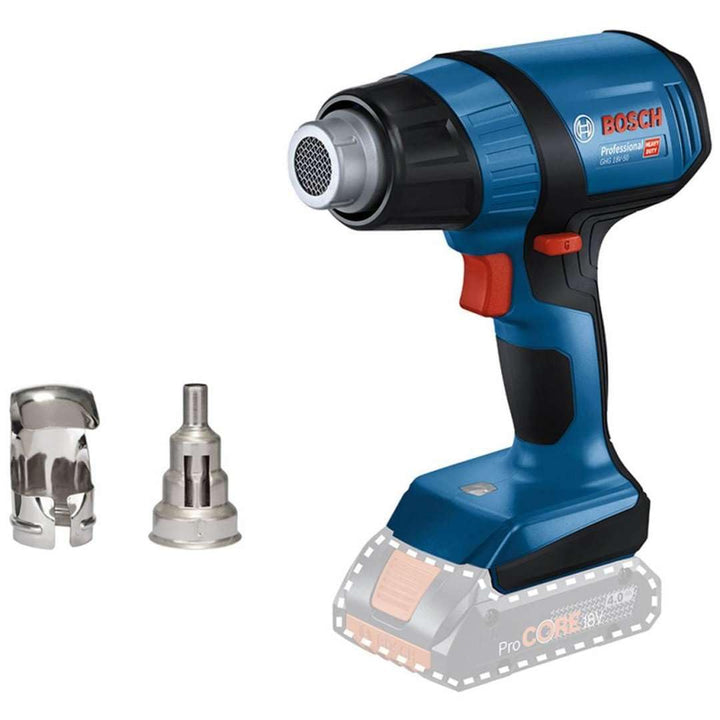 Bosch Professional 18V System Akku-Heissluftgebläse GHG 18V-50 (ohne Akkus und Ladegerät, inkl. GHG