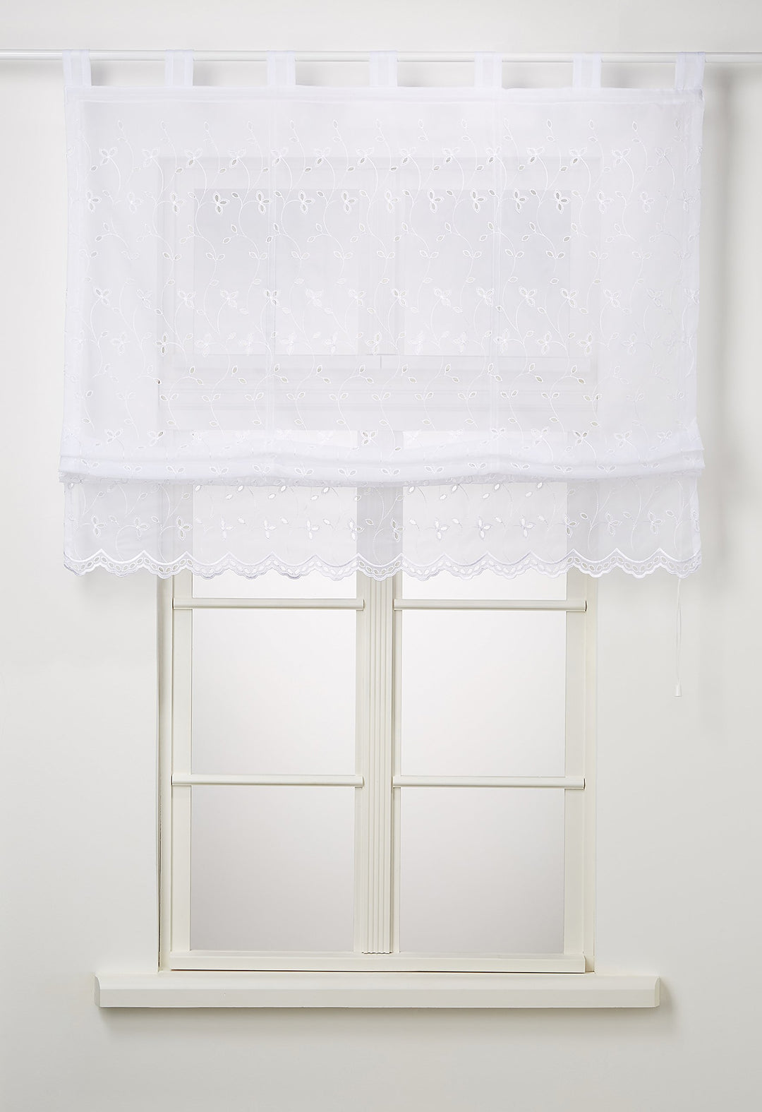 Home Fashion Schlaufenrollo, Weiss
