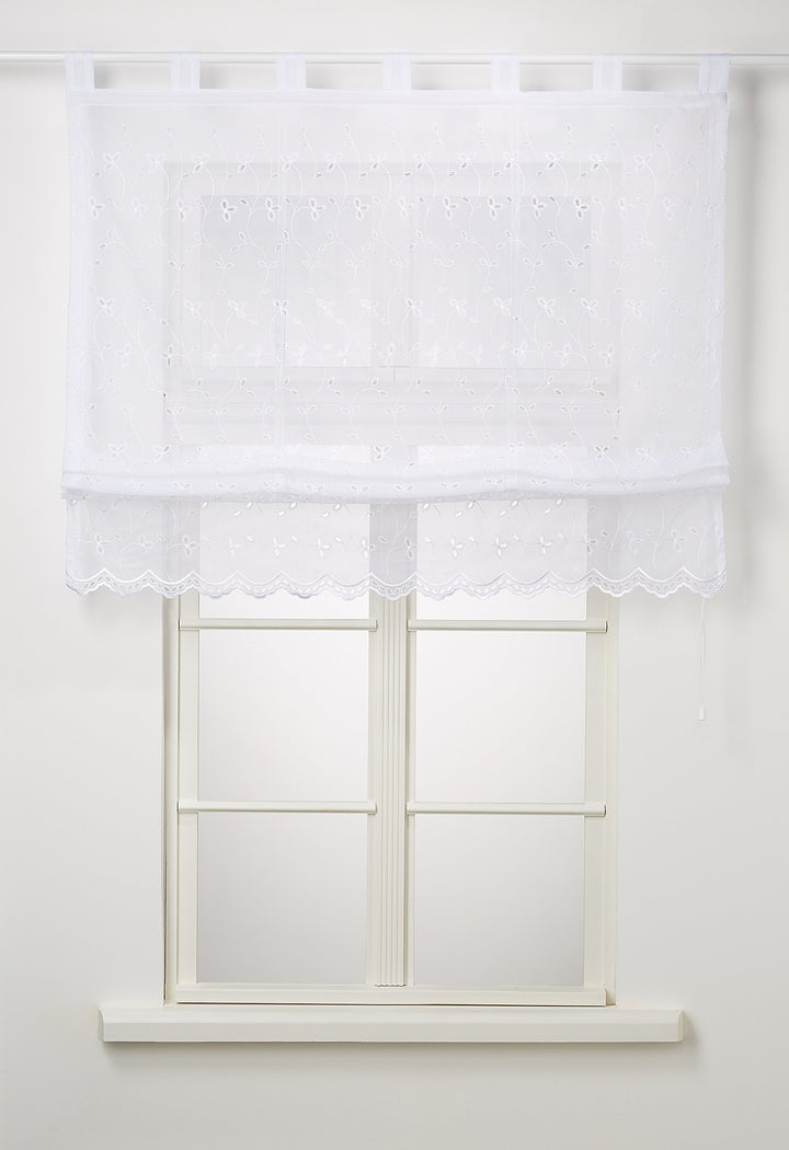 Home Fashion Schlaufenrollo, Weiss