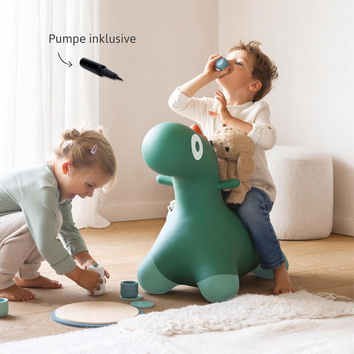 Quut Hoppi Dino Springen – Aufblasbares Gartenspielzeug für Kinder – Robustes Spielzeug für Draussen