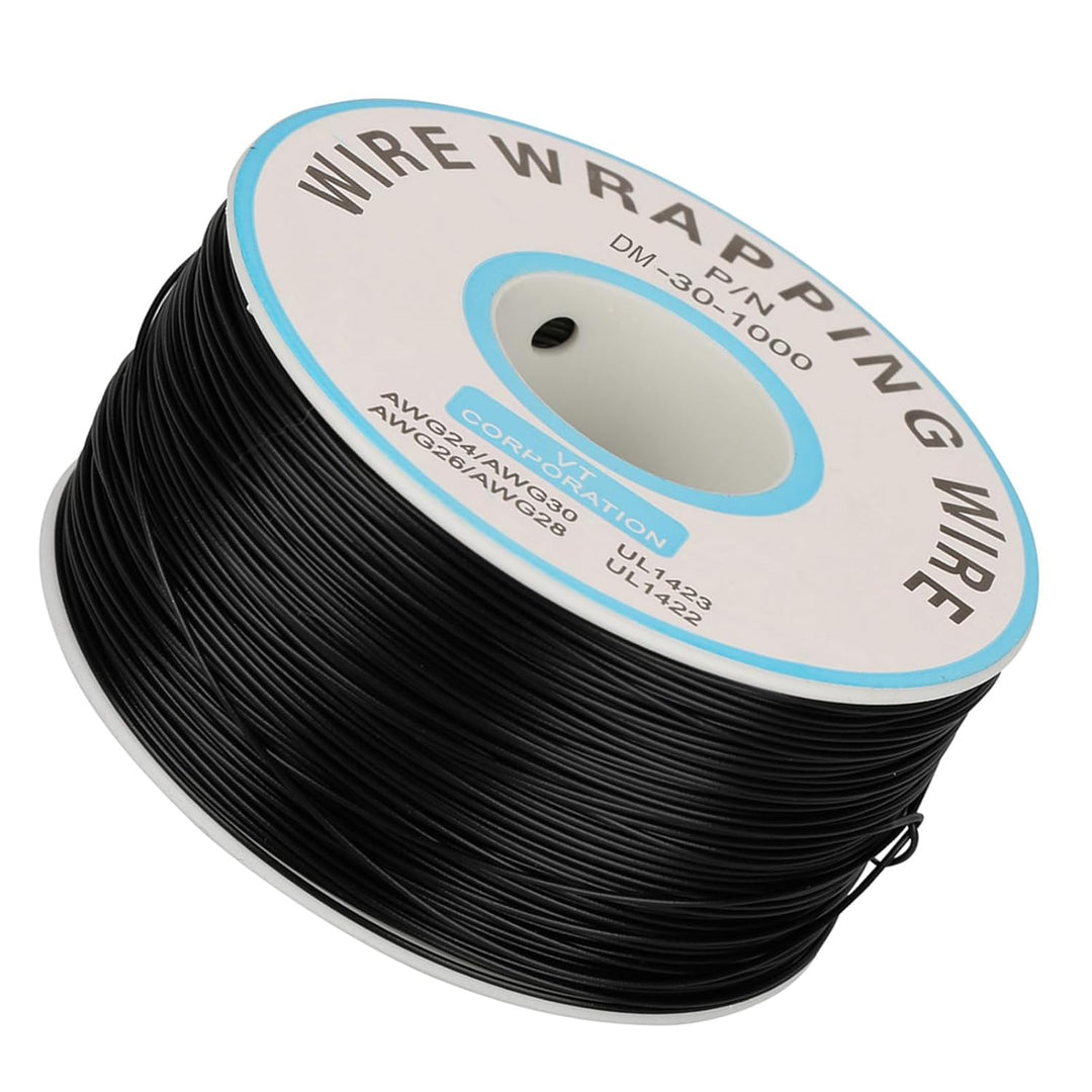 30AWG 0,25mm Schaltlitze Single Kupferkabel Litze Temperature 80℃ schwarz, schwarz