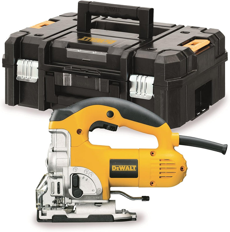 DeWalt DW331KT-QS Stichsaege Buegelgriff 701 Watt in TSTAK, W, 230 V, Schwarz, Gelb