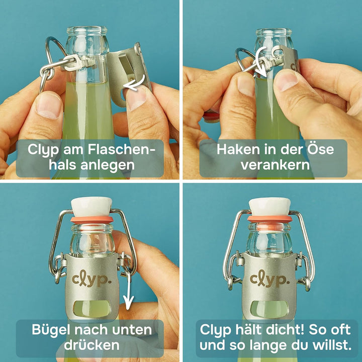 clyp 2 in 1 - Original Flaschenverschluss mit integriertem Flaschenöffner - vielseitig einsetzbar au