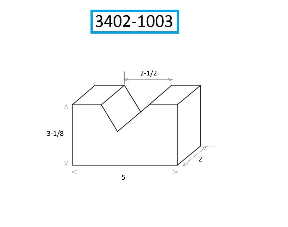 hhip Gusseisen V-Block Sets (verschiedene Grössen), 5 x 3-1/8 x 2" Size, 2-1/2" V Width, 1 5 x 3-1/8