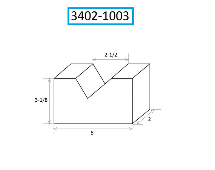hhip Gusseisen V-Block Sets (verschiedene Grössen), 5 x 3-1/8 x 2" Size, 2-1/2" V Width, 1 5 x 3-1/8