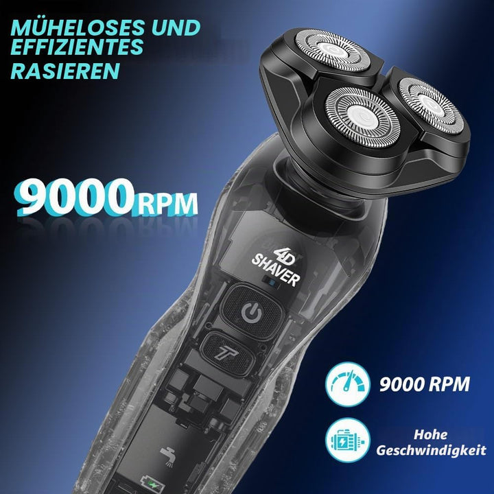 Aolso Rasierer Herren Elektrisch, 3 IN 1 Elektrorasierer mit Nasen-/Kotelettenaufsatz, IPX6 Waterpro