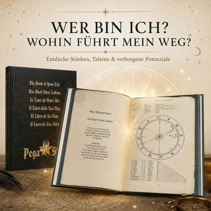 Das Buch deines Lebens - Geburtshoroskop personalisiert, Dein ganz persönliches Horoskop, Geschenk z