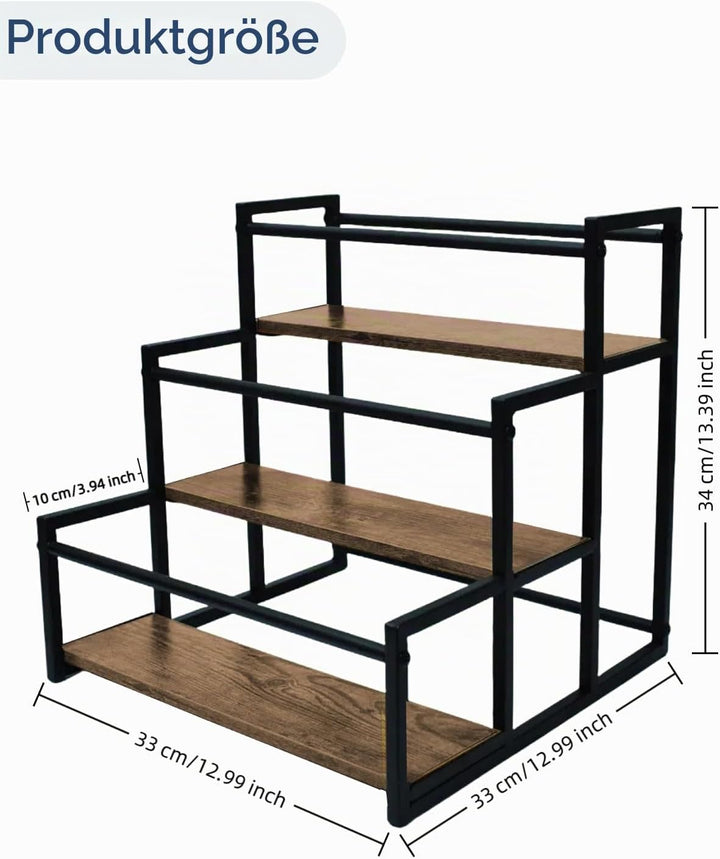 3-Tiers Kaffee Sirup Organizer Rack, Kaffeesirup-Zubehör, Holds 12 Bottles, Sturdy Stand für Kaffee