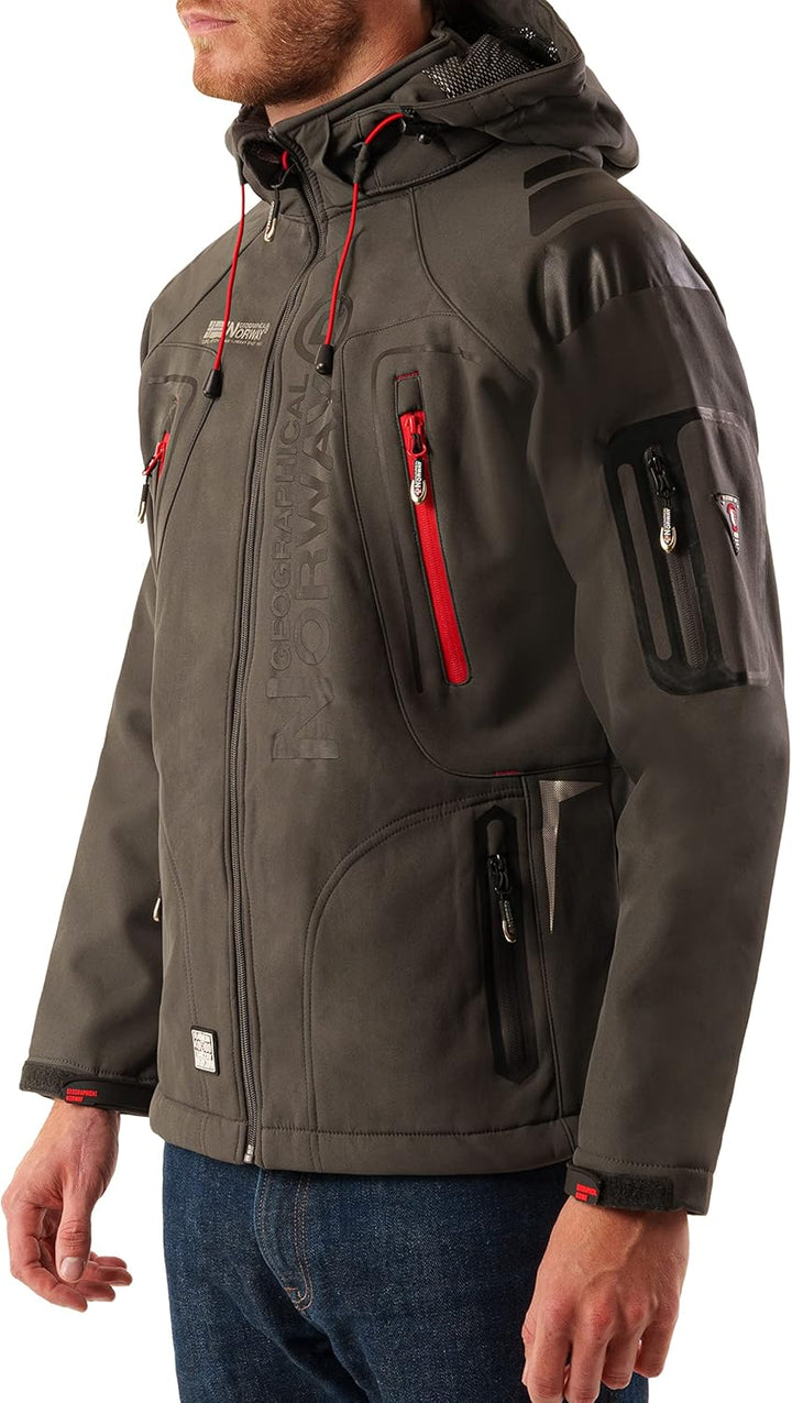 Geographical Norway Herren Tambour Herren Softshell Jacke S Dunkelgrau, S Dunkelgrau