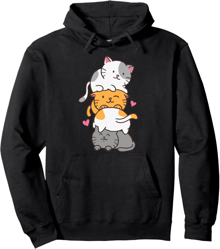 Katzen Kätzchen Anime Kawaii Neko Pullover Hoodie