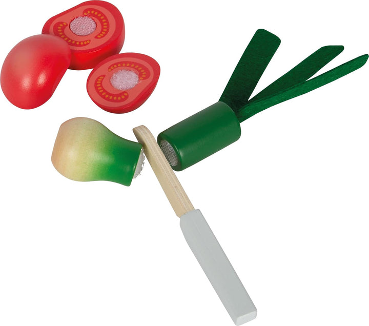 small Foot Schneide-Set Obst und Gemüse Fresh, Lebensmittel für Kinderküche, Rollenspielzeug ab 2 Ja