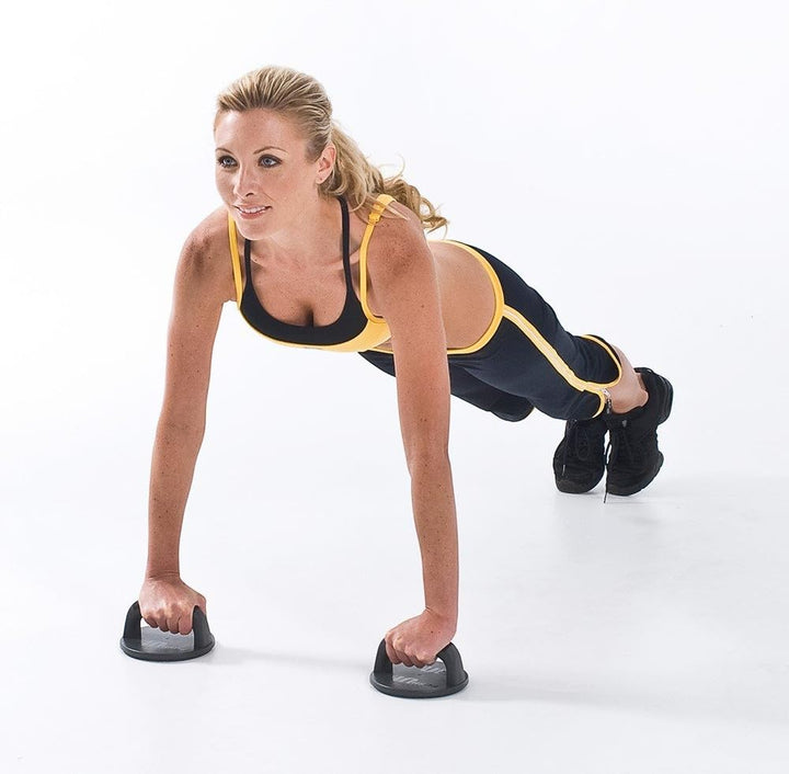 Push Up Pro Iron Gym Liegestützgriffe, drehbar, Schwarz (IGPUSH-MC6)