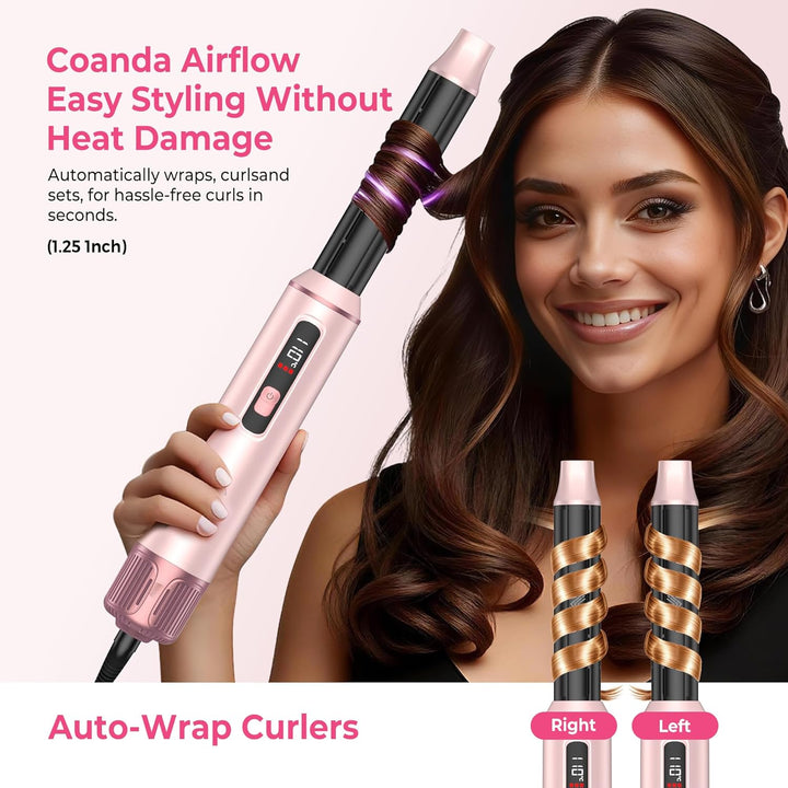 Atopskins Hair styler 5 in 1 Airbrush Haarstyler Air Styler mit LCD-Bildschirm und 3 Wärmeeinstellun