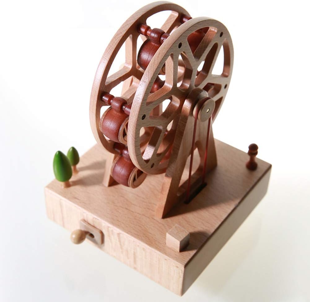 Chonor Innovative Szene aus Holz Spieluhr, Premier Spieluhr Handkurbel Handwerk Reine Hand-klassisch