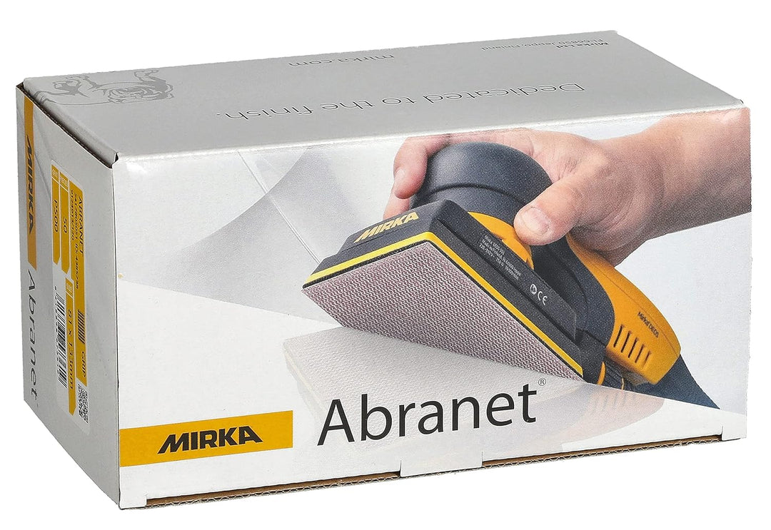 Mirka Abranet Netz-Schleifstreifen 81x133 mm Klett / Korn P150 / 50 Stk / zum Schleifen von Holz, Sp