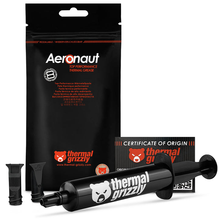 Thermal Grizzly Aeronaut Wärmeleitpaste - 26 Gramm/10 ml - inkl. Applikator - Wärmeleitfähigkeit - K