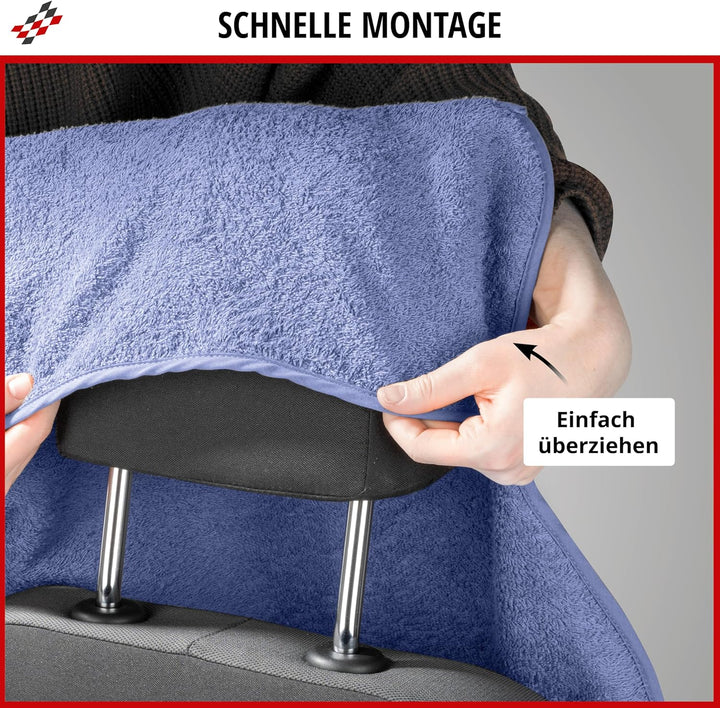 Walser Sitzaufleger Multicover, universal Auto-Sitzauflage, waschbarer Autositz-Überwurf Marineblau,