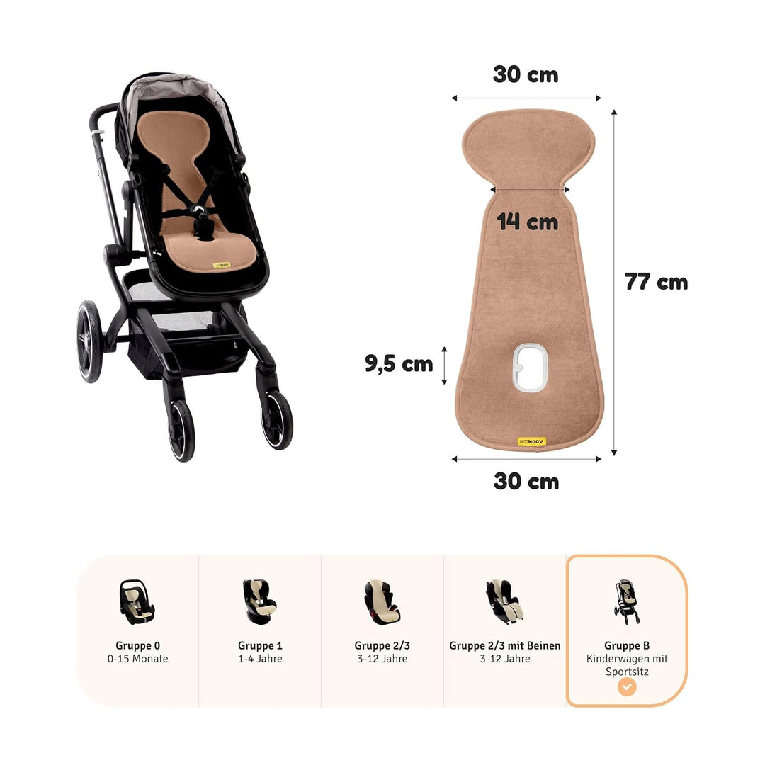 AeroMoov - Baby Sitzauflage Air Layer - Einlage Für Autositz oder Kinderwagen - Gruppe B - Antischwi