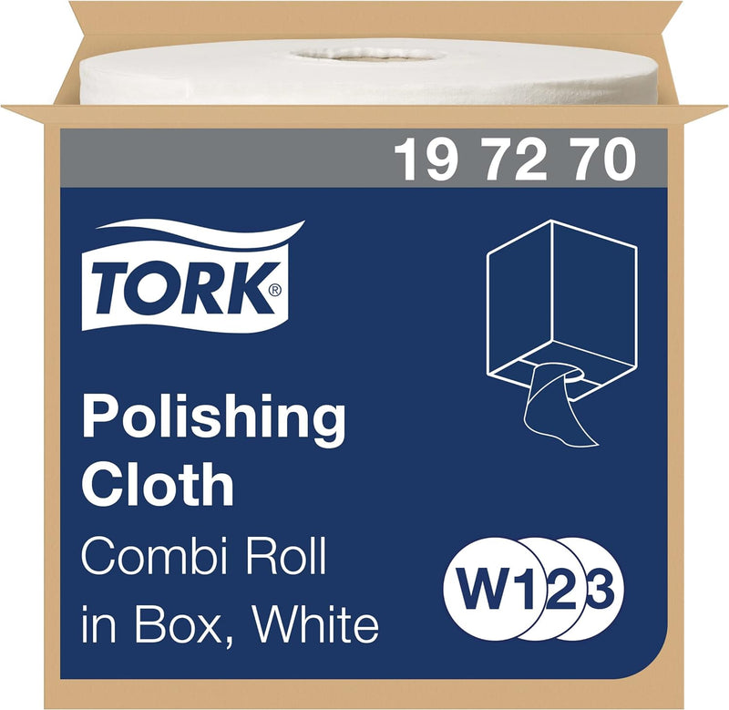 Tork Poliertücher Weiss W1/2/3, Professionelle Qualität, 1 × 450 Tücher, 197270 Nachfüllpack, Nachfü